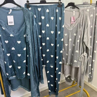 PIJAMA 3 PIEZAS CORAZON